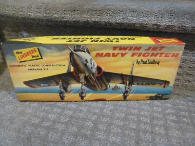 The Lindberg Line Twin Jet Navy Fighter airplane model kit 556-98 BRAND NEW RARE