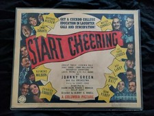 The 3 Three Stooges in Start Cheering 1937 1938 Title Lobby Card 11