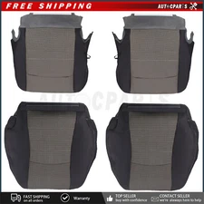 Front Cloth Seat Cover Gray For 2009 -2012 Dodge Ram 1500 2500 3500 4500 5500