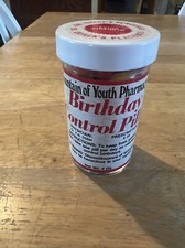 OLD BOTTLE OF "BIRTHDAY CONTROL PILLS" DR.QUACK'S PLACEBOS 1980 