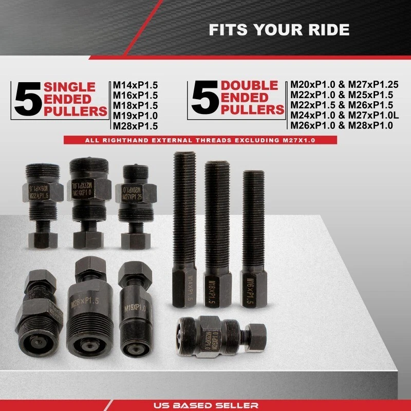 Universal Flywheel Puller Set Flywheel Puller Tool Set - Metric 10-Piece - Image 4 of 4