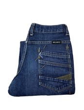 Boys Youth Wrangler Jeans Sz 12R Approx 25x26 Blue Denim Adjustable Waist