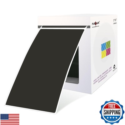 PARLAIM 5 x 3 Inch Black Rectangular Color Coding Stickers, Square 250pcs Col