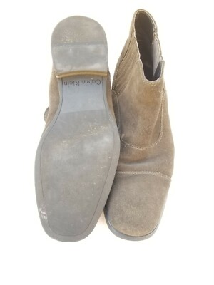 Calvin Klein Size 9M brown Suede Ankle High Pull On Men display picture 3