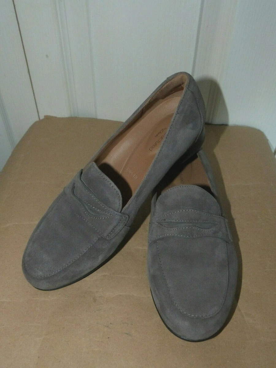 Clarks clearance grey loafers