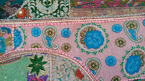 Colorful Tapestry Wall Hanging Handmade Patchwork Tapestry Elephant Tapestry - Video 1 of 1