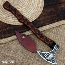 VIKING HAND FORGED 1095 HIGH CARBON STEEL BLADE, TOMAHAWK,HATCHET,COMBAT AXE