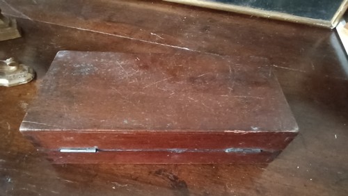 Box Antique Veneer Mahogany Nineteenth Century - Picture 7 of 7