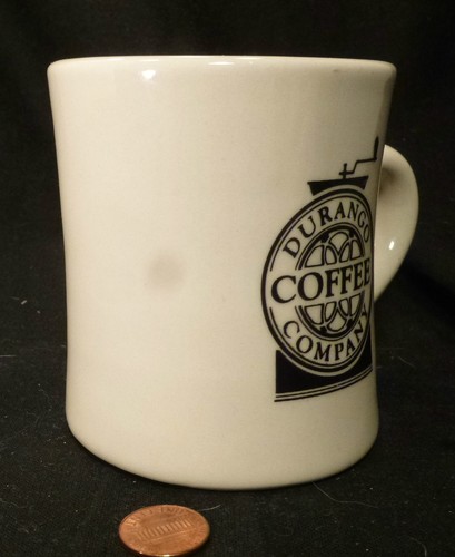 Vintage Durango Coffee Company Mug Heavy Colorado OLD LOGO Coffee Mill Grinder - Picture 4 of 7