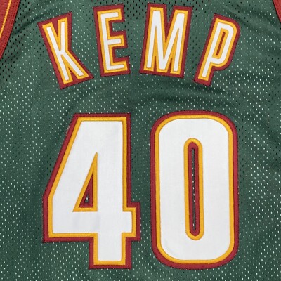 Vintage Shawn Kemp Champion Gold Logo Seattle SuperSonics Jersey