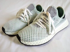 Adidas Deerupt Runner Womens Running Shoes, Sneaker, Ash Green/Core Black, Sz 8