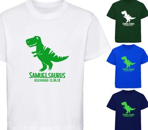 personalised dinosaur t shirt uk