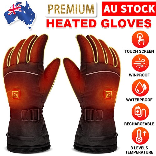 Motorbike Heated Motorcycle Gloves Electric USB Rechargeable Thermal