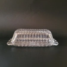 Studio Nova Covered Butter Dish Clear Glass 8" - Read