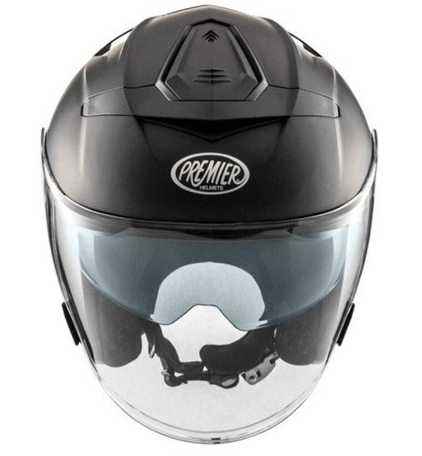 CASCO MOTO FIBRA JET PREMIER JT5 MATT BLACK NERO OPACO 22.06 TG XL - Foto 3 di 4