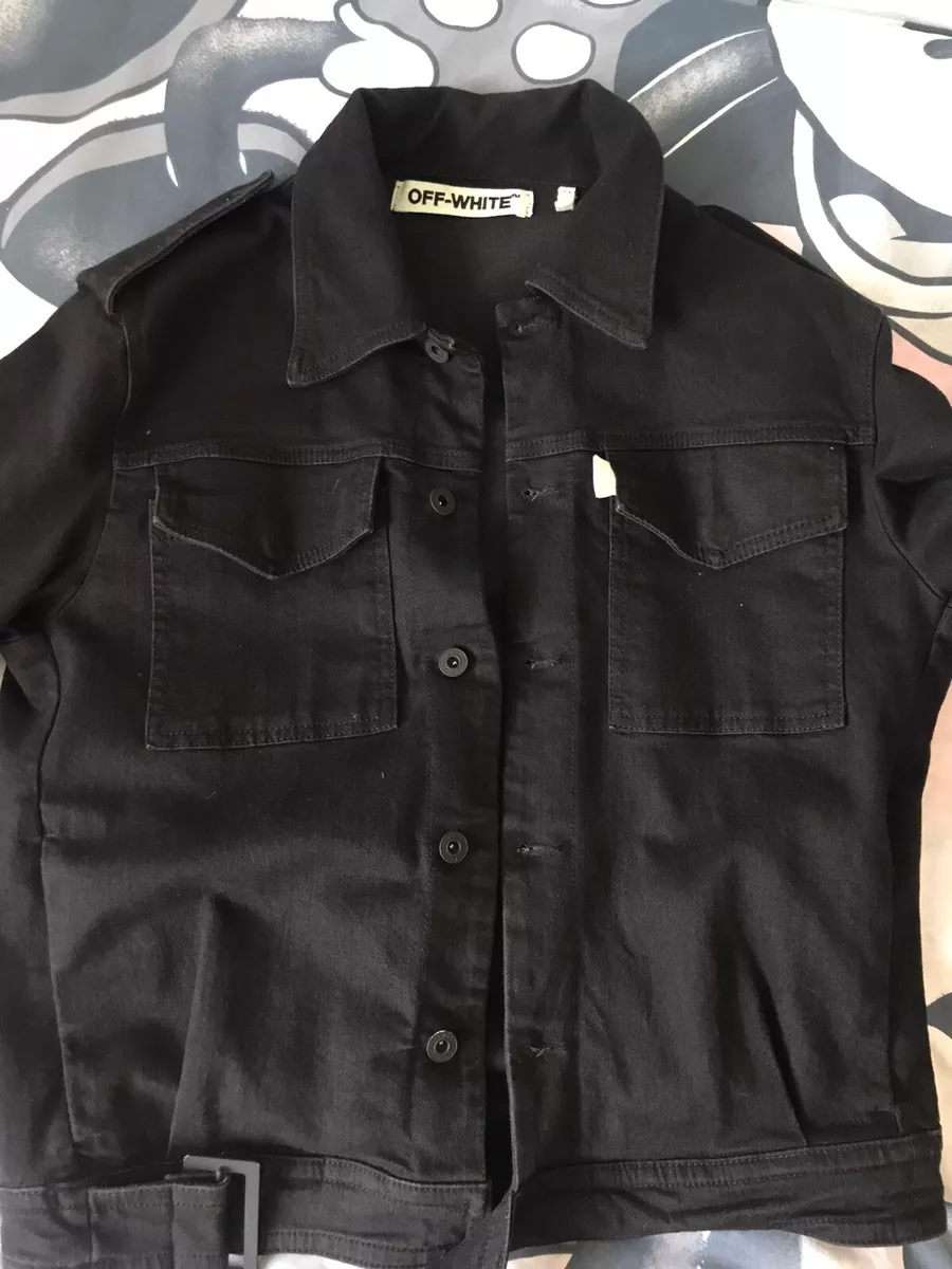 Off white black denim shirt sale