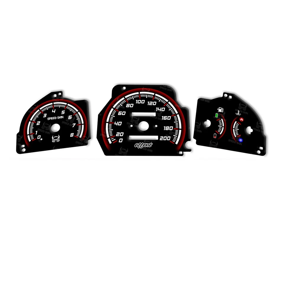 Gauge Cluster Face with RPM | Red or Blue | For Hyundai Accent X3 / Verna 🚚 Fre - Image 3 of 4