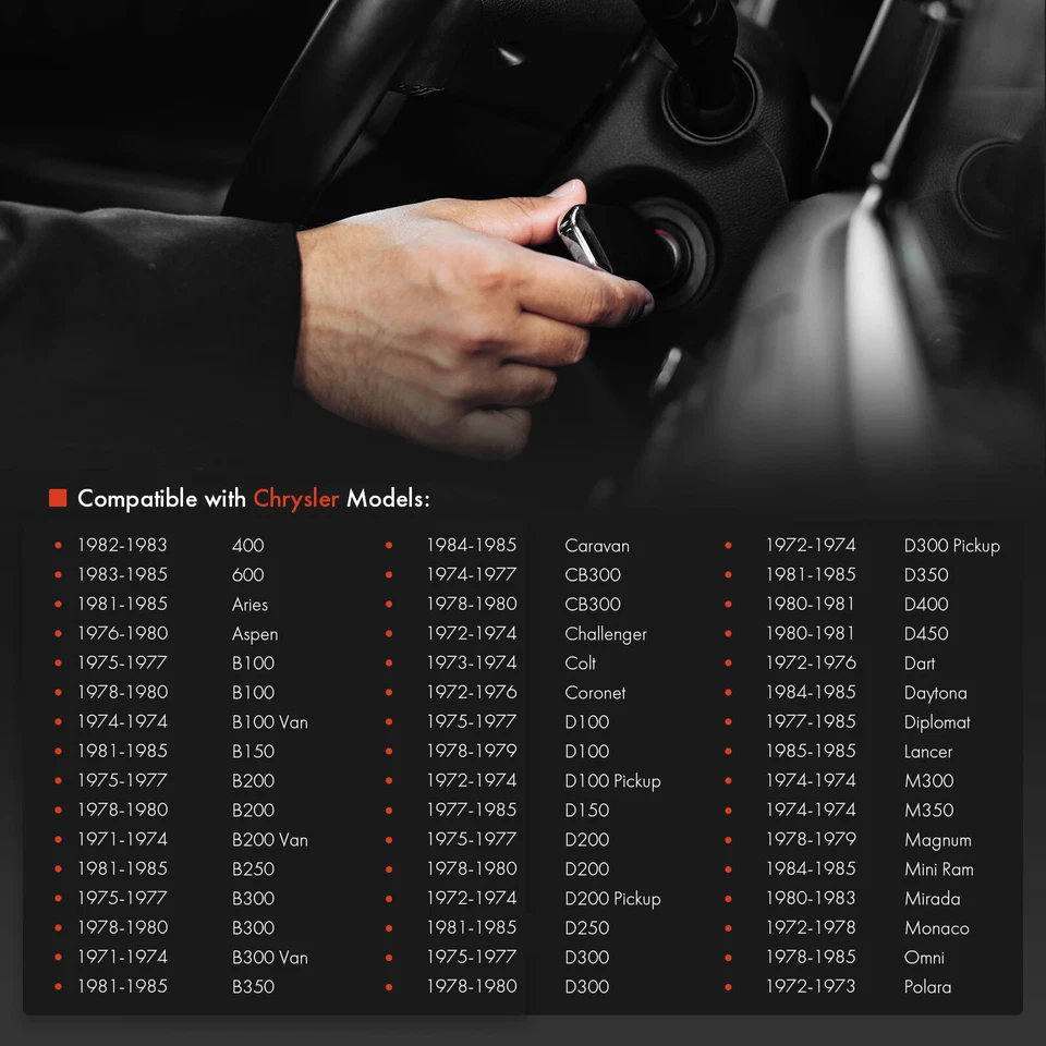 Цилиндр замка зажигания Zamak 5 с ключами для Dodge Challenger Chrysler New Yorker - Изображение 3 из 4