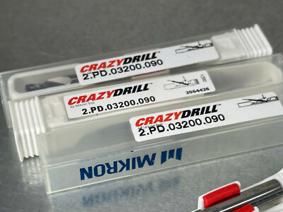 3) Mikron 3.20mm Solid Carbide Drill Cross Pilot CarzyDrill
