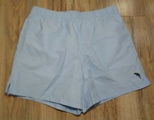 Caribbean Roundtree  Yorke Size Medium Pale Blue New Men's Swim Trunks Shorts