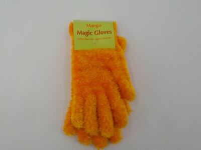 MANGO MAGIC GLOVES ORANGE MACHINE WASHABLE ONE SIZE FITS ALL POLY SPANDEX NWT