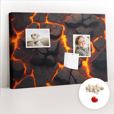Wandtafel Korkplatte Tafel ohne Rahmen 100 Pinnadeln 60x40 cm Lava