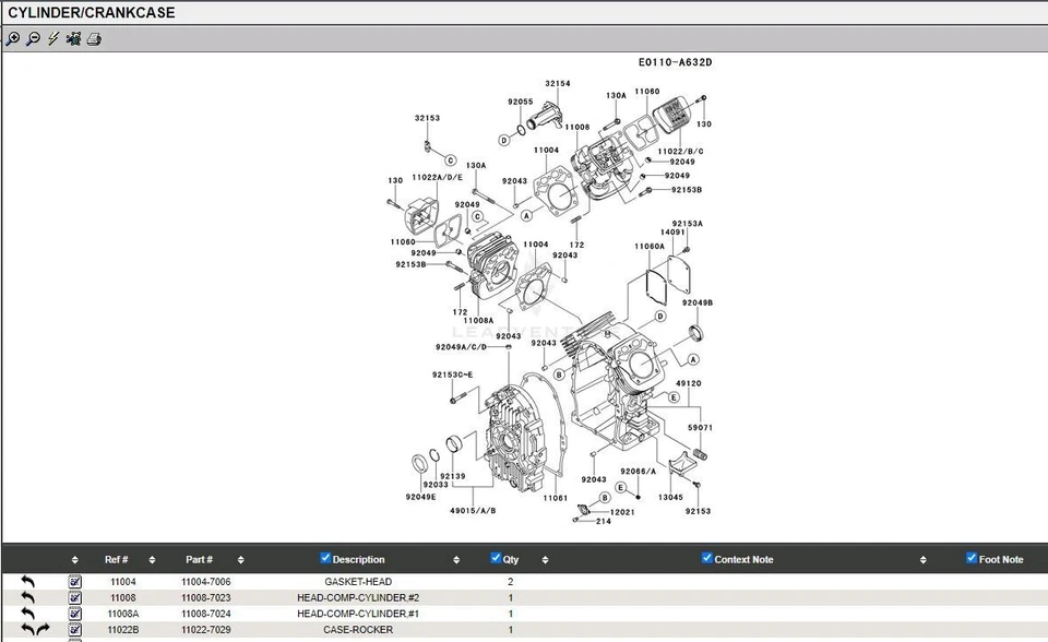 Genuine Kawasaki Engine Rebuild Kit FH601V FH641V FH680D FH721D STD Piston Rings - Image 4 of 4