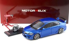 1:18 Motorhelix Honda Civic Type R (FD2) 2007 Early Version Vivid Blue Metallic
