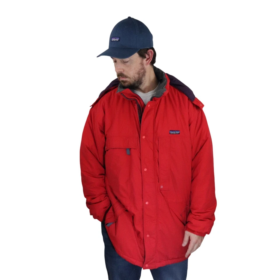 Vintage Patagonia Insulated Snowshot Parka Coat Winter Hoody Jacket Mens XL Red - Image 2 of 4
