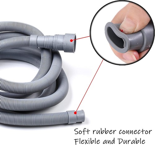Flexible 6Ft Washing Machine Drain Hose Kit with Adapter Clamps U-Bend for La... - Picture 7 of 9