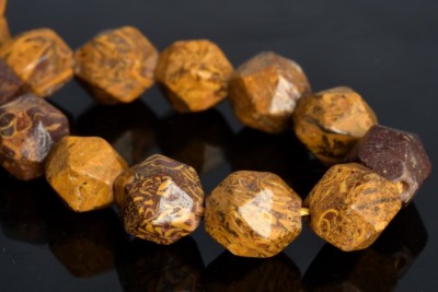 9-10MM Firework Jasper Star Cut Faceted Grade AAA Natural Loose Beads 7.5''
