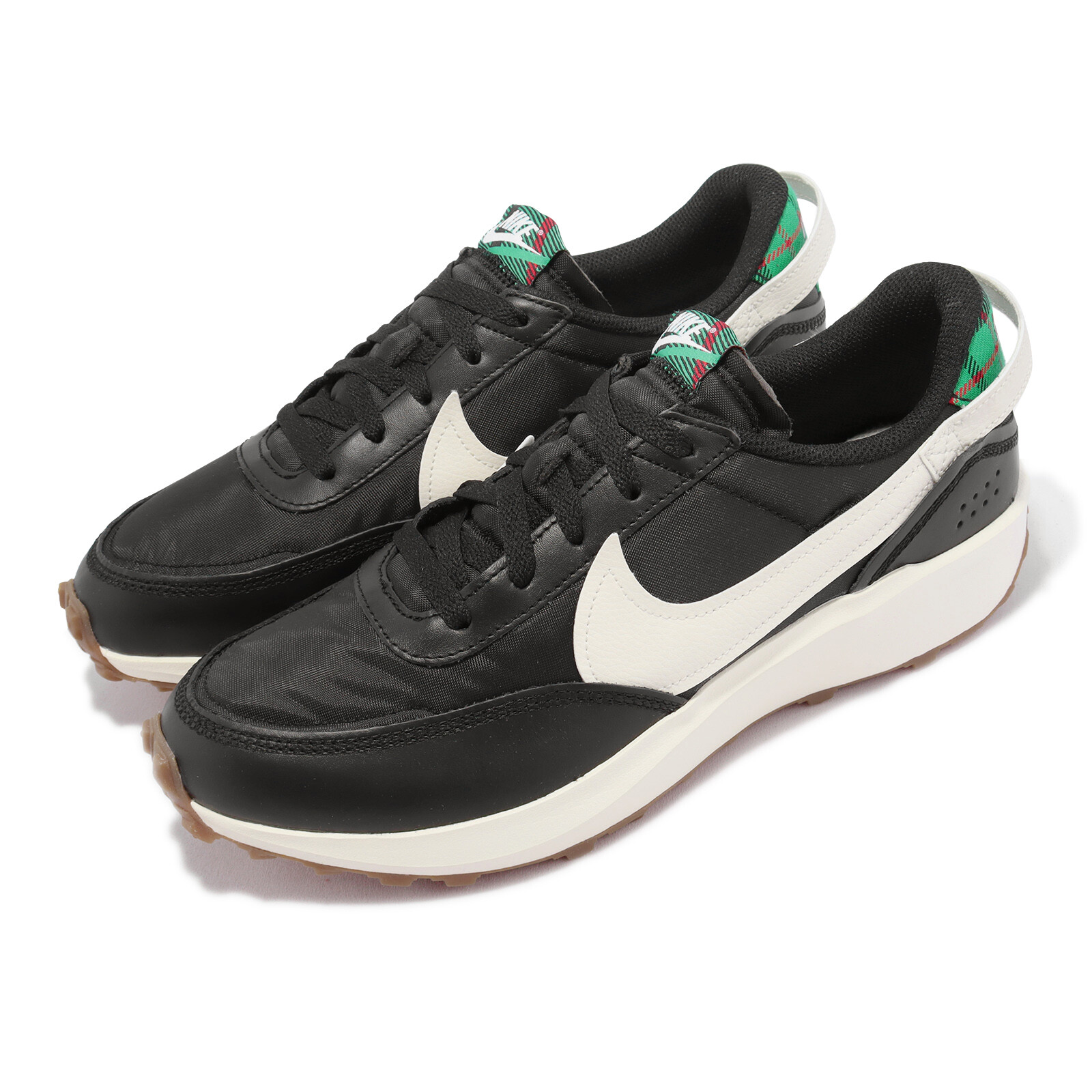 Nike Waffle Debut PRM Tartan Plaid Black Ivory Men Casual Lifestyle DV0813-001