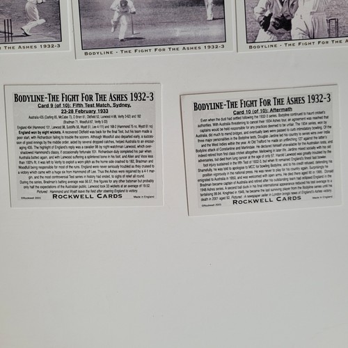 Set Of 10 Bodyline Ashes Series 1932-3 Cards Rockwell Cards 2005 NEW Ungraded - Picture 3 of 3
