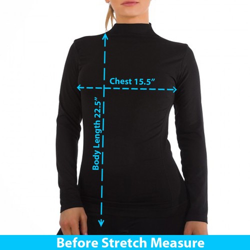 Damen Langarm Mock Ausschnitt Shirt Stretch Rollkragenpullover Oberteil schmale Passform Übergröße M-XL - Bild 5 von 30