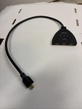 Fosmon 3x1 3 Port Gold Plated 4K UHD 3D High Speed Braided HDMI Switch Plug