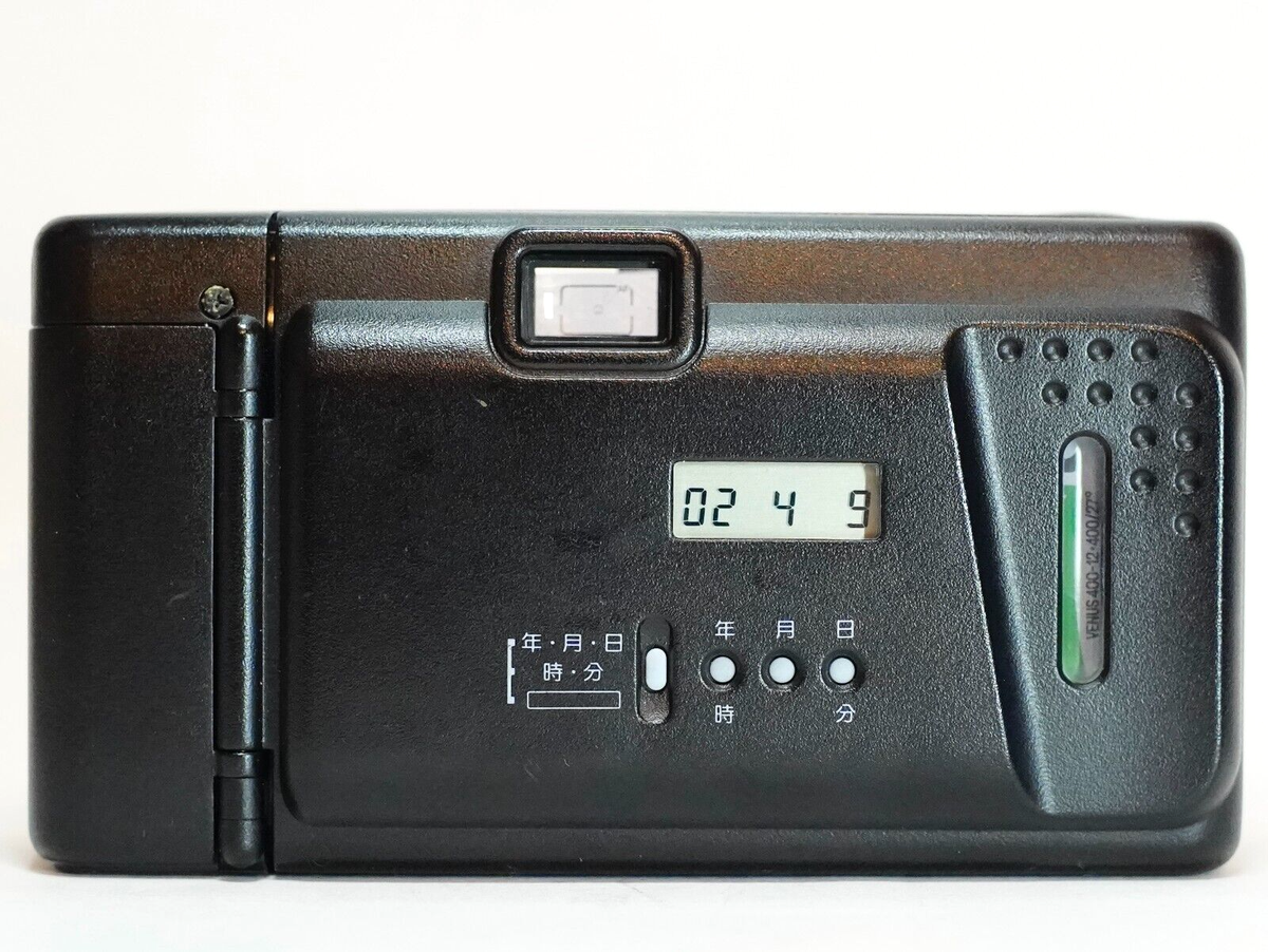 ⏯ [MINT] Olympus AF-10 QD Quartz Date Black 35mm Compact Film