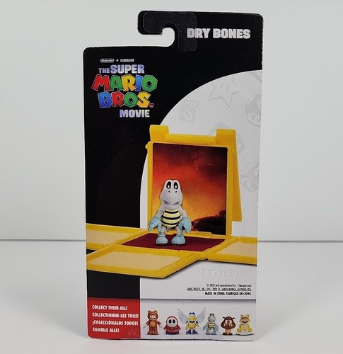 Super Mario Bros. Movie Dry Bones Mini Figure w/Question Block 2023 Jakks - Picture 4 of 8