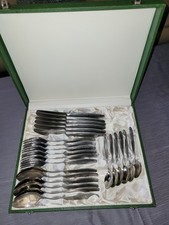 ABS Besteck DDR rostfrei mit Besteckkoffer,24tlg.,komplett,Nachlaß,vintage