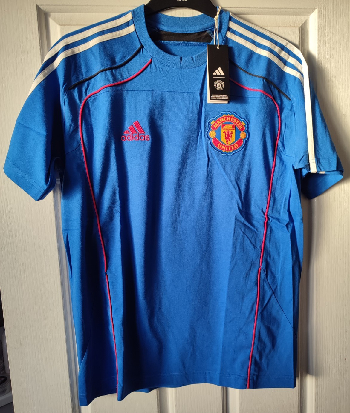 adidas Manchester United T-Shirt UBP Urban Purist Medium BNWT Man Utd Blue Red