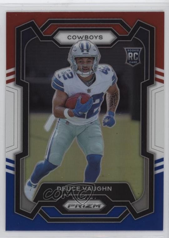 2023 Panini Prizm Rookies Red White & Blue Prizm Deuce Vaughn #324 fm0