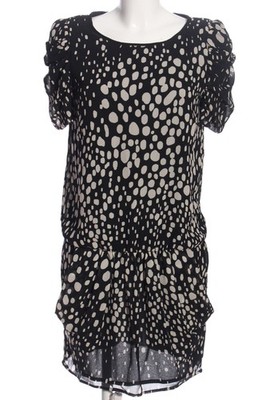 ZARA BASIC Cocktailkleid Damen Kleid Gr. DE 36 schwarz-weiß Casual-Look