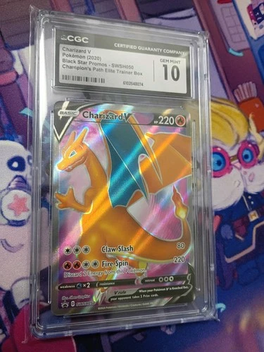 CGC 10 GEM MINT Charizard V SWSH050 Holo Champions Path ETB Star Promo Pokemon