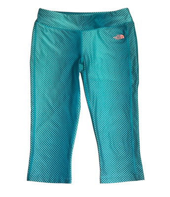 THE NORTH FACE Green Geometric Pulse Capri Leggings Training Yoga Women's Medium