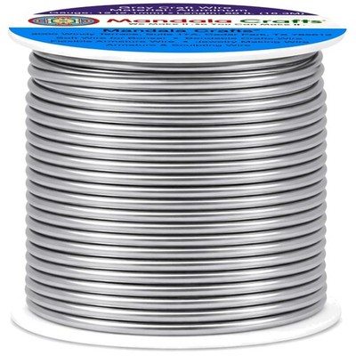 12 Gauge Anodized Aluminum Craft Wire - 60 FT Gray