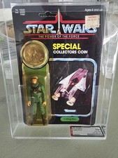 AFA 75 1985 Kenner STAR WARS Power Of The Force A-WING PILOT 92 BACK 75 80 85