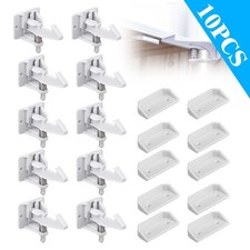 10Pcs Cabinet Locks Child Safe Protection Latches Baby Proof Lock Drawer Door