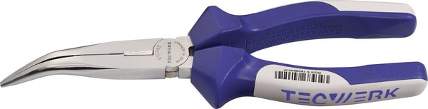 Flachrundzange LäNge 160 Mm 40° Gewinkelt Mehrkomponenten-HüLlen Tecwerk-image