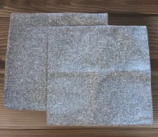 Euro Pillow Covers Set Of 2 Gray High-End Tweed Zip Closure 20"x20" Gorgeous 