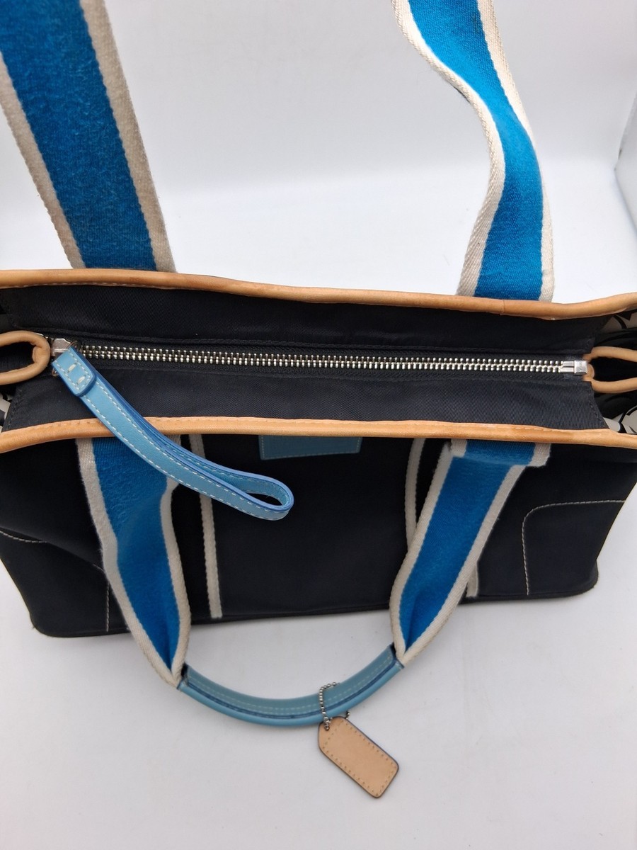 バッグ COACH Hamptons Weekend Denim Tote 2462 COACH HAMPTONS WEEKEND Expandable Tote Bag Purse Vintage Black