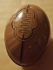 Vintage 1930s Tin Lithograph Football Candy Container Made in USA Tin